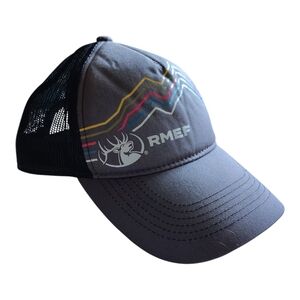 RMEF Gray Trucker Hat Elk Foundation